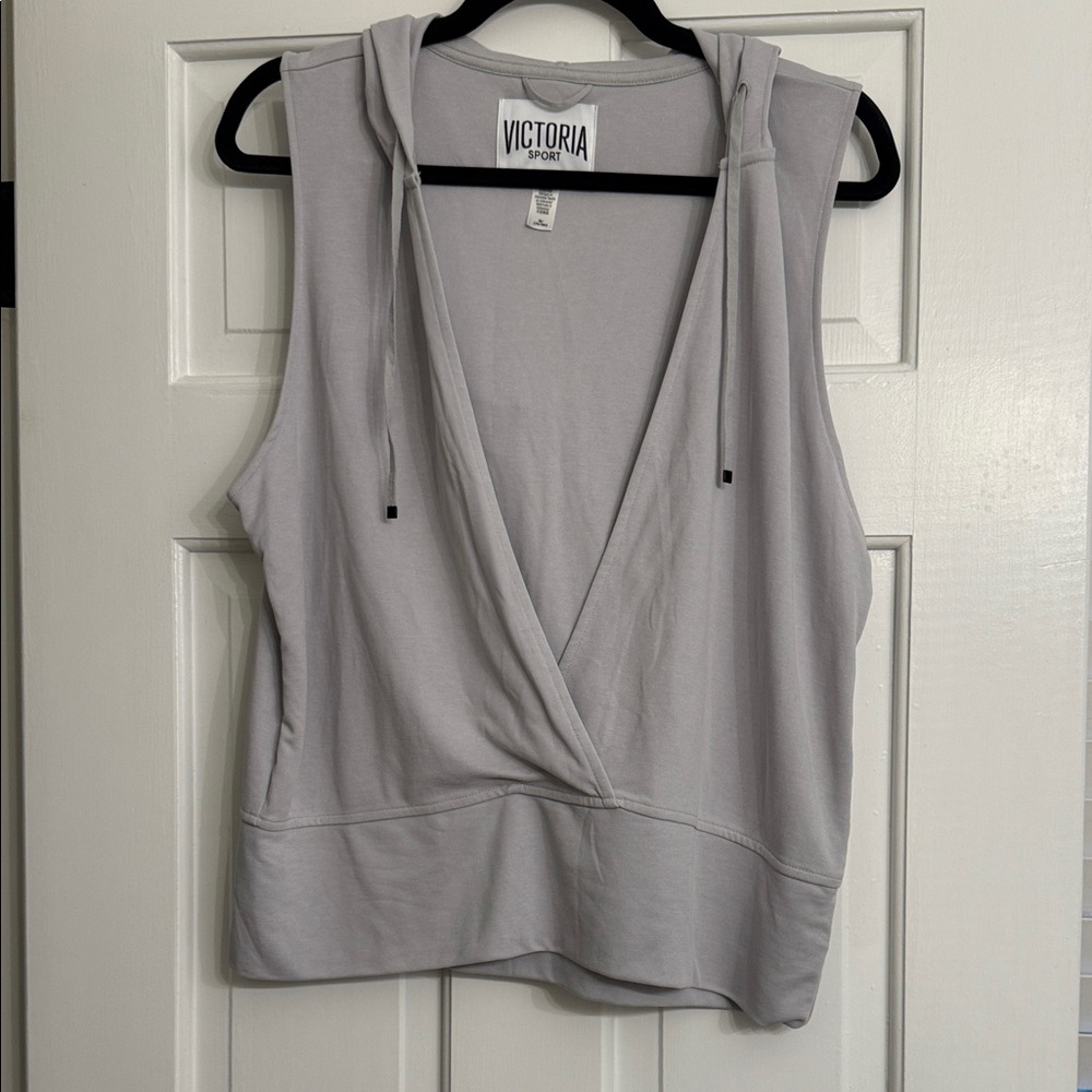 Light Gray Sleeveless Hoodie